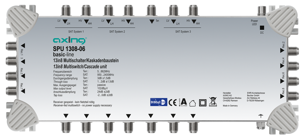 SPU 1308-06 Kaskaden-Multischalter | 13/8 | terrestr. Passiv | ohne NT