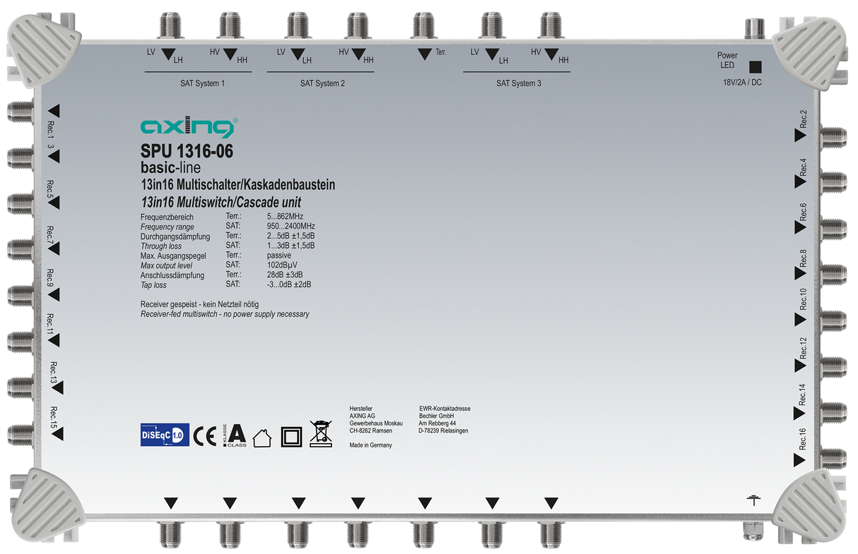 SPU 1316-06 Kaskaden-Multischalter | 13/16 | terrestr. Passiv | ohne NT