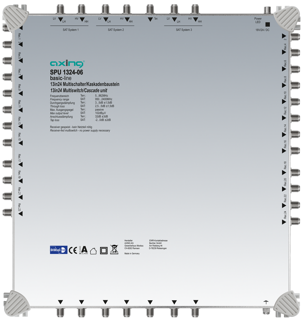 SPU 1324-06 Kaskaden-Multischalter | 13/24 | terrestr. Passiv | ohne NT