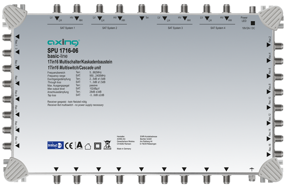 SPU 1716-06 Kaskaden-Multischalter | 17/16 | terrestr. Passiv | ohne NT