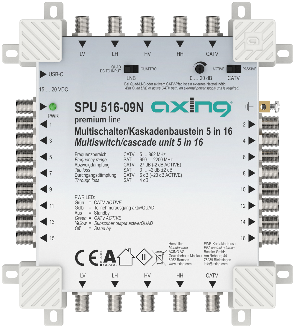 SPU 516-09N Multischalter Stand-Alone/Kaskadenbaustein | 5 in 16 | premium-line