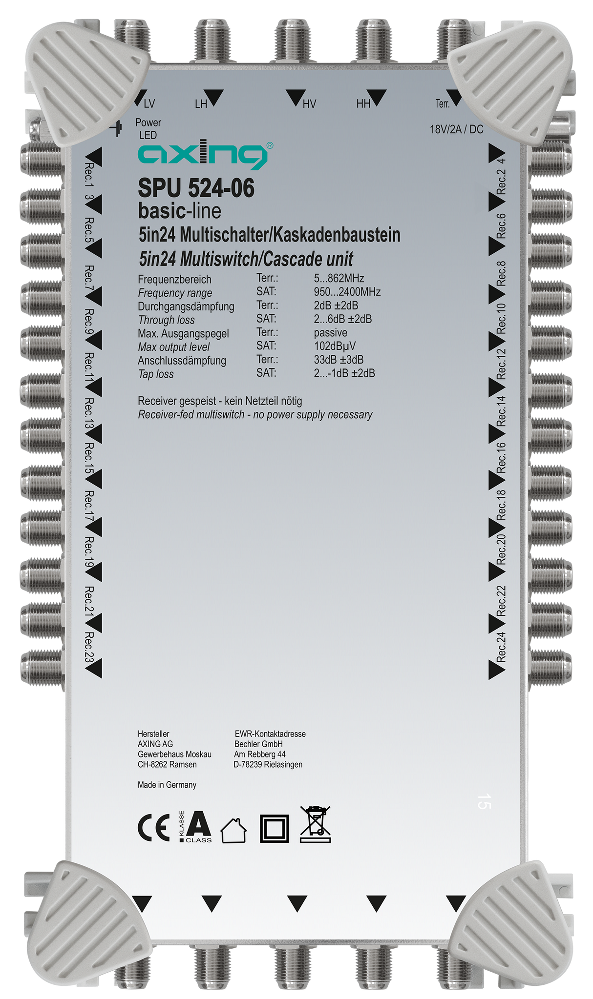 SPU 524-06 Kaskaden-Multischalter | 5/24 | terrestr. Passiv | ohne NT