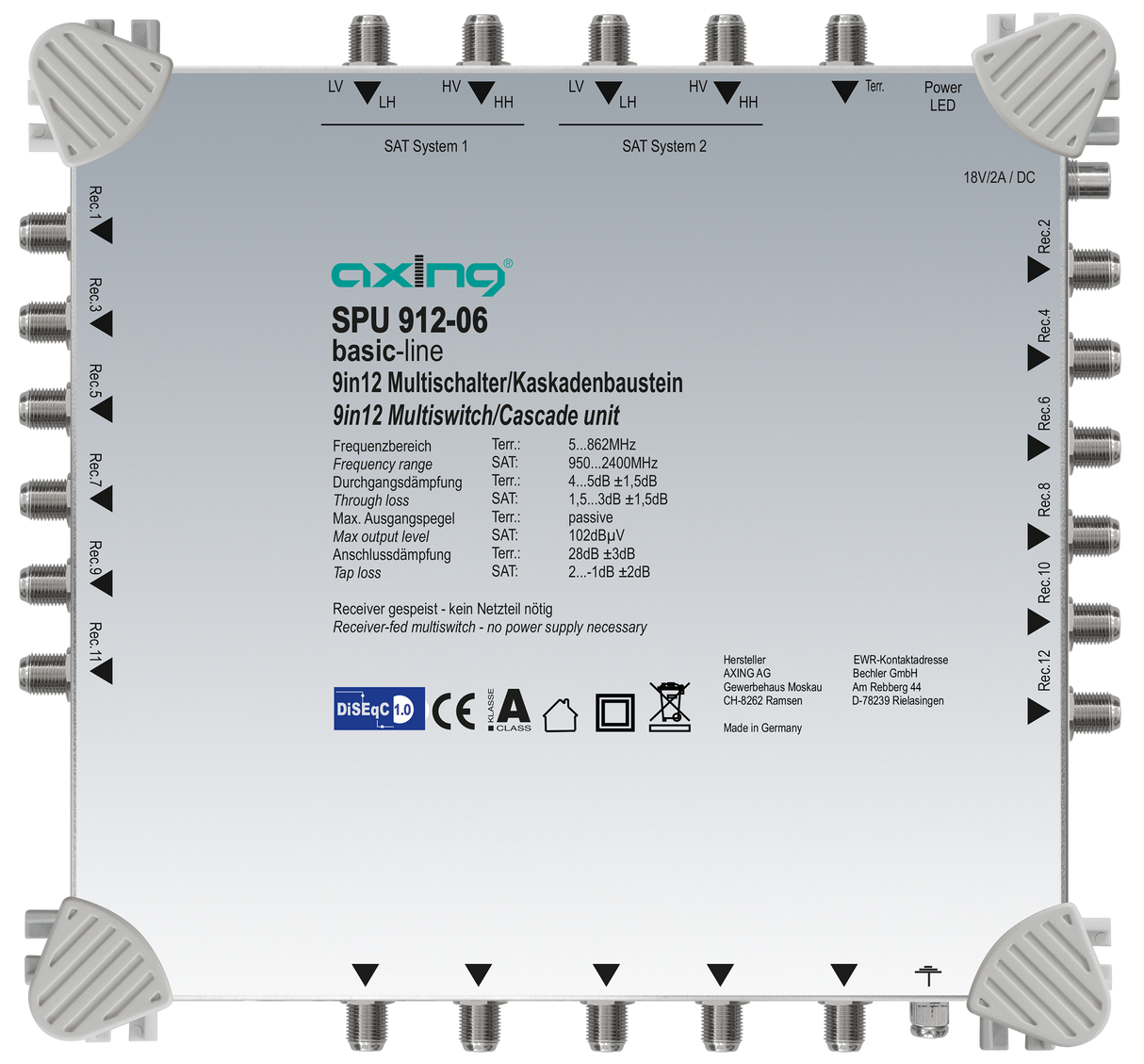 SPU 912-06 Kaskaden-Multischalter | 9/12 | terrestr. Passiv | ohne NT
