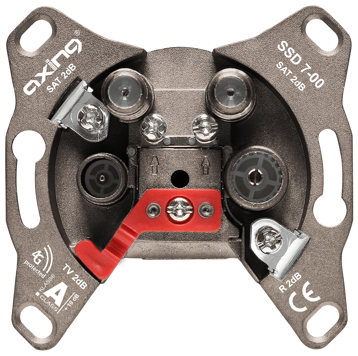 SSD 7-00 SAT-Twin-Stichleitungsdose | 4-Port | CATV/SAT/SAT/R