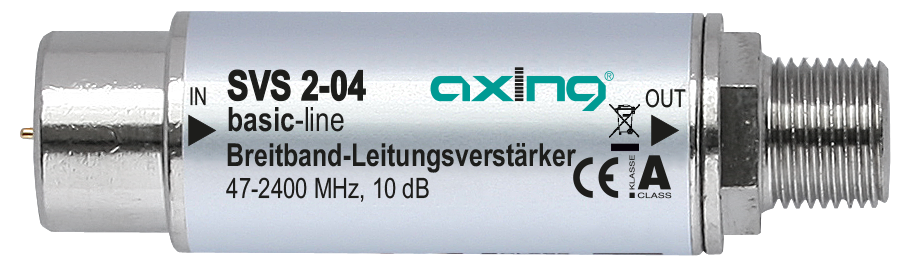 SVS 2-04 SAT-Leitungsverstärker | 47-2400 MHz | 10dB | Mini-Bauform