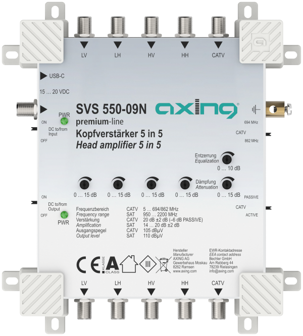 SVS 550-09N Kopfverstärker | 5 in 5 | 20 dB | premium-line
