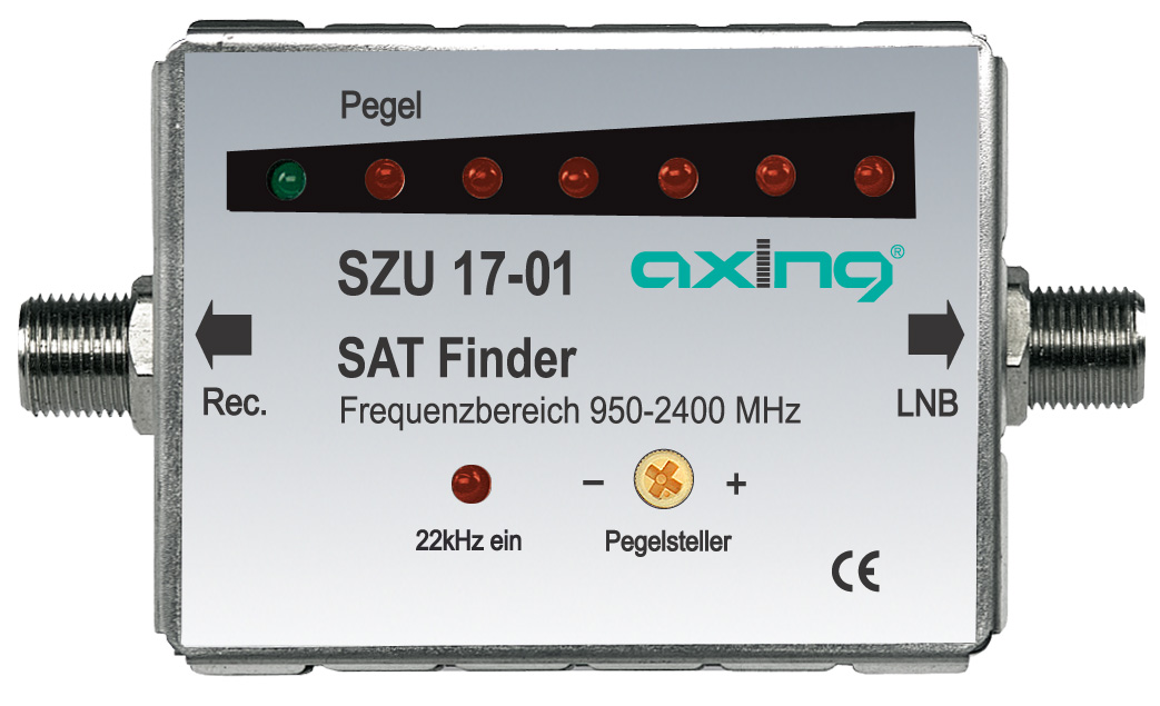 SZU 17-01 SAT-Finder | 950-2250 MHz | LED-Anzeige | 22KHz-LED | akust.Pegelsignal