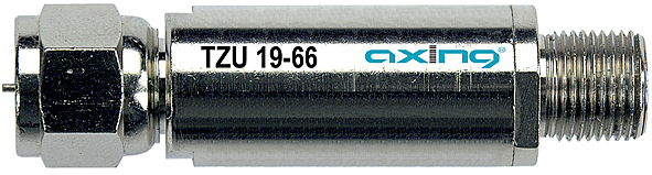 TZU 19-66 Hochpassfilter | Rückkanal-Blocker | F-Buchse | F-Stecker | Durchlassbereich 85…2400 MHz | Sperrbereich 5…68 MHz