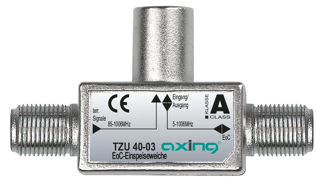 TZU 40-03 EoC-Einspeiseweiche mit Hochpassfilter | 85-1006MHz | 4dB Abzweigdämpfung