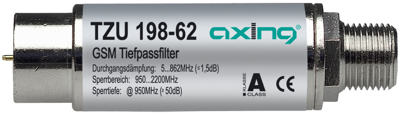 TZU 198-62 DVB-T-Tiefpassfilter | 5-862MHz | GMS-Filter | F-Technik