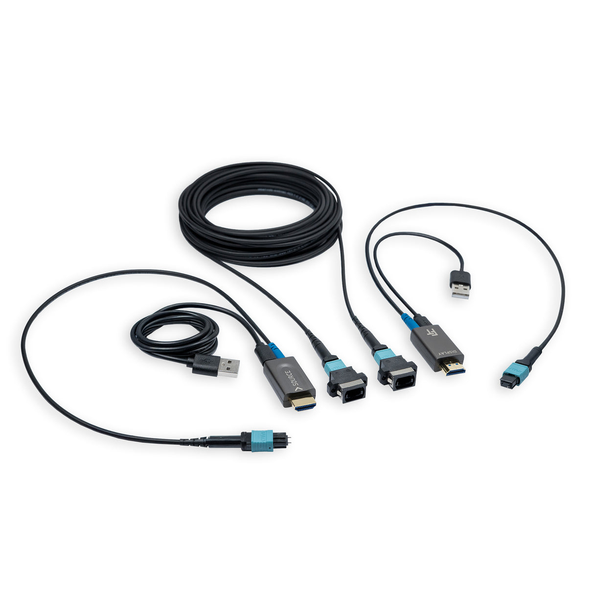 ProFibre HDMI Glasfaserkabel 8K 60Hz / 4K 120Hz | Armored MPO Pure Fibre Kabel | Abnehmbare Stecker | 48 Gbps | eARC | CEC
