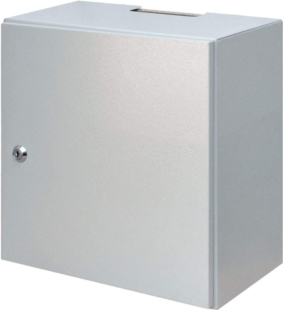 QAS4040 Antennenschrank 150mm tief | 400 x 400mm | 1x Verriegelung | Holz-Montageplatte | Basic