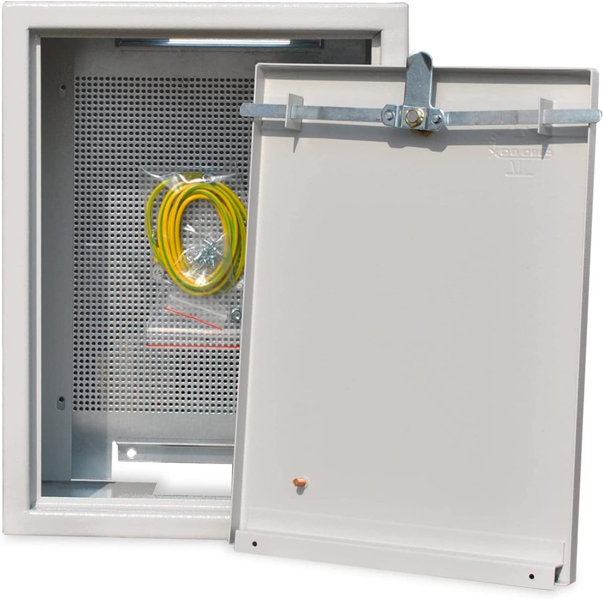 QAS4065 Antennenschrank 200mm tief | 400 x 600mm | 4x Verriegelung | Metalllochplatte | Erdungsleitung | Premium