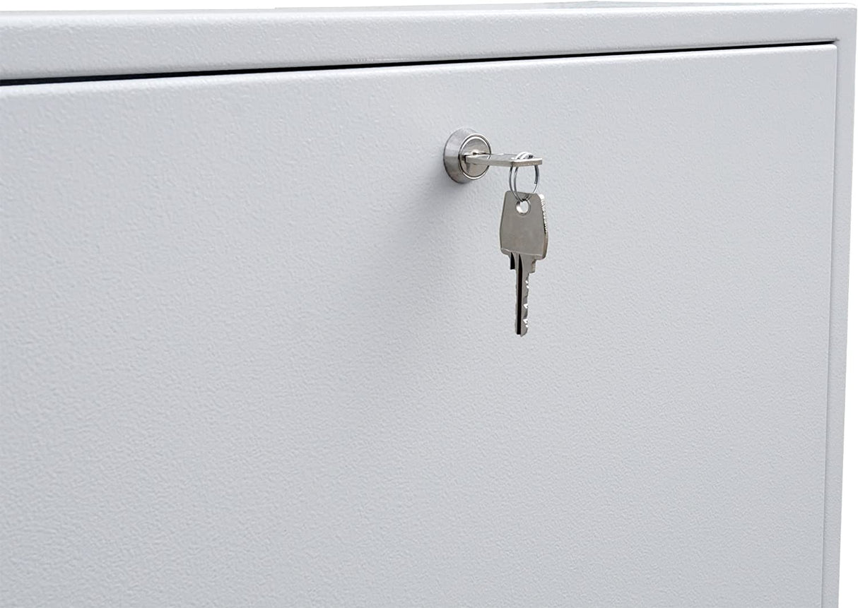 QAS6065 Antennenschrank 200mm tief | 600 x 600mm | 4x Verriegelung | Metalllochplatte | Erdungsleitung | Premium