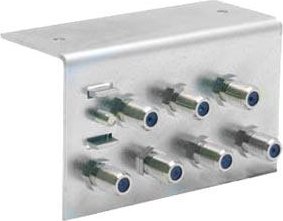QEW00700 Erdungswinkel | 7-fach | zweireihig | bestückt mit F-Buchse/Buchse