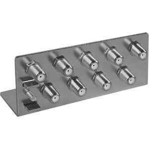 QEW00900 Erdungswinkel | 9-fach | zweireihig | bestückt mit F-Buchse/Buchse