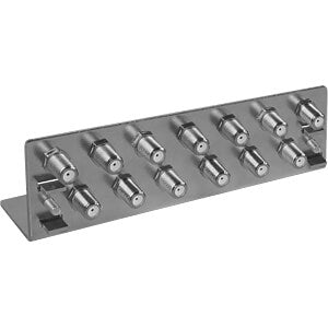 QEW01300 Erdungswinkel | 13-fach | zweireihig | bestückt mit F-Buchse/Buchse