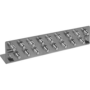 QEW01700 Erdungswinkel | 17-fach | zweireihig | bestückt mit F-Buchse/Buchse