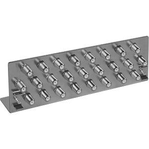 QEW02500 Erdungswinkel | 25-fach | zweireihig | bestückt mit F-Buchse/Buchse