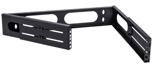 QRA00200 19-Zoll Rack für Einschübe | einstellbare Tiefe 22-40cm | 2 Höheneinheiten | faltbar