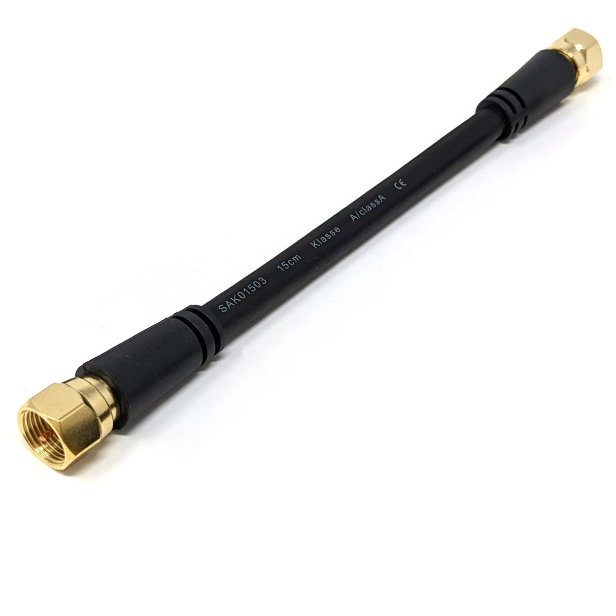 SAK-03 F-Patchkabel | Stecker vergoldet | schwarz