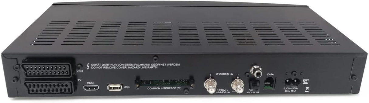 SDR621HD HD-Twinreceiver digital | DVB-S2 | CI-Schnittstelle | USB | Scart | AC3 | HDMI | alphanum. Display| schwarz