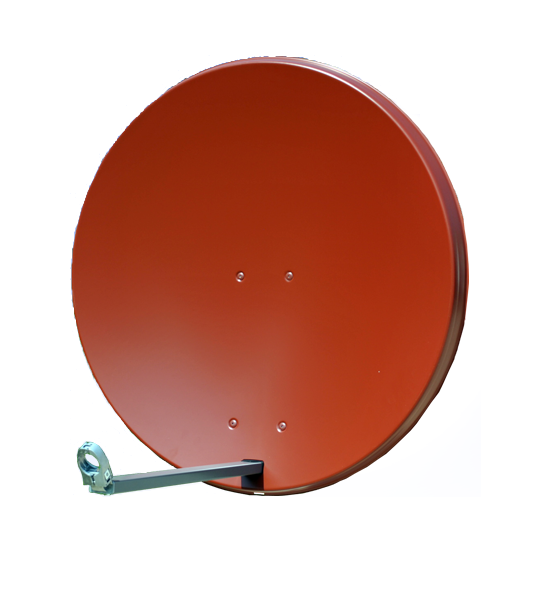 SOA80-53 Offsetspiegel 80 cm | ziegelrot | Alu-Feedhalter D 40mm | Alu | Premium