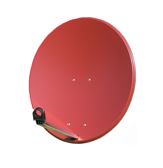 SOA85-33 Offsetspiegel 85 cm | ziegelrot | Kunststoff-Feedhalter D 22/40mm | Alu | Basic