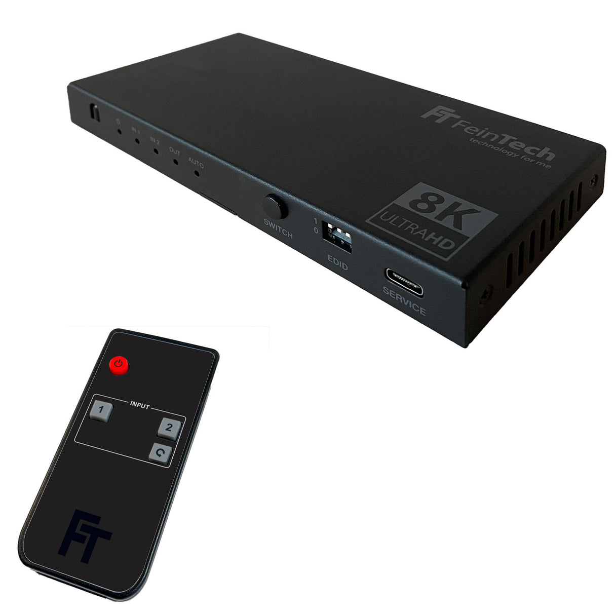 SW212 HDMI 2.1 Switch 2 In 1 Out mit Audio Extractor (Toslink & Aux)