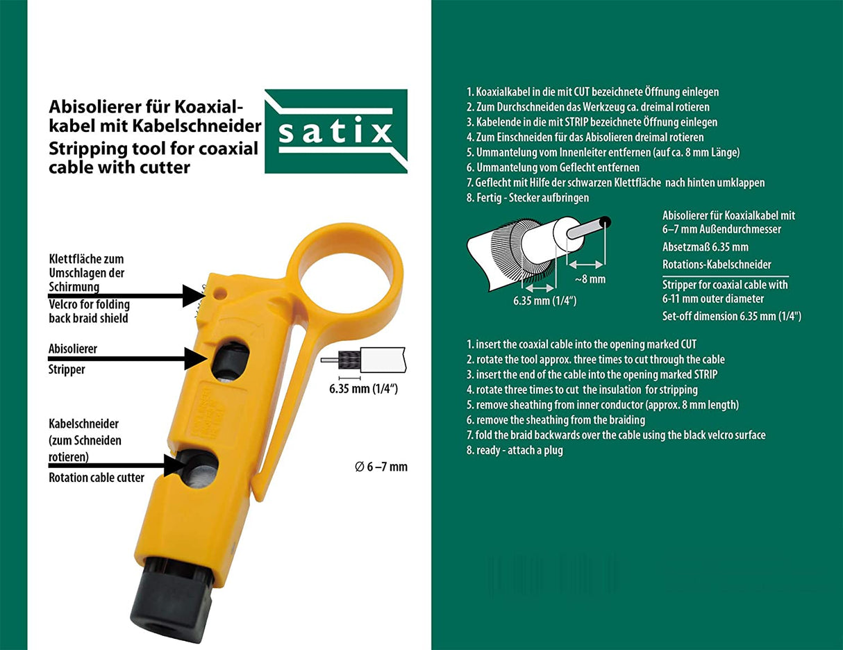 SWZ00200 Abisolierer mit Kabelcutter | für RG59/6/7/11