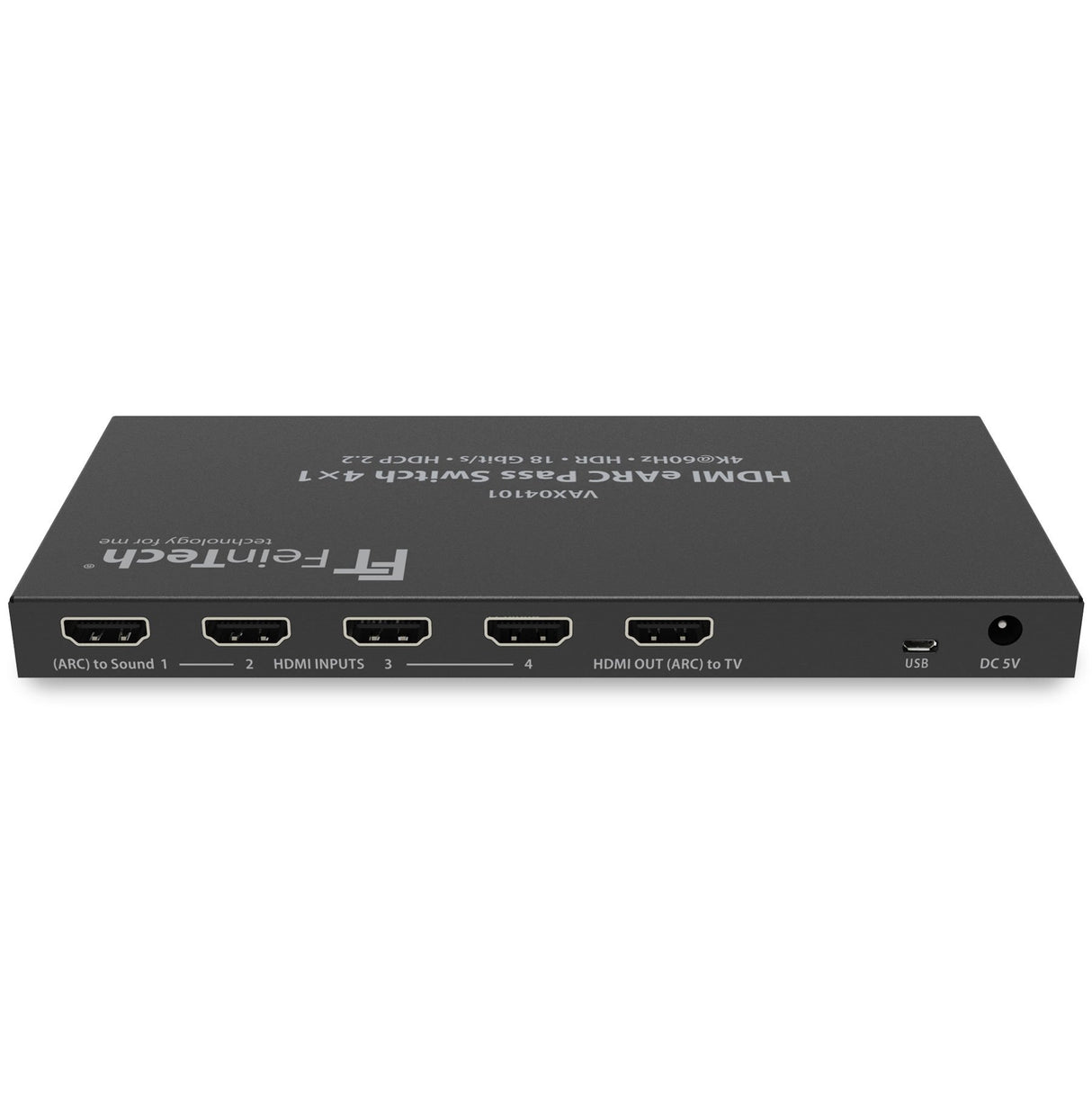 VAX04101 HDMI eARC Pass Switch 4x1 für Soundbar
