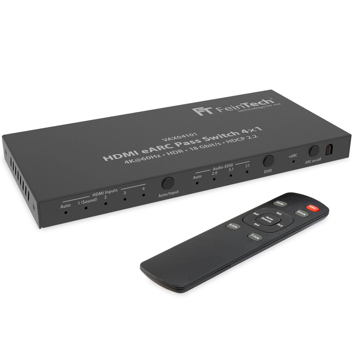 VAX04101 HDMI eARC Pass Switch 4x1 für Soundbar