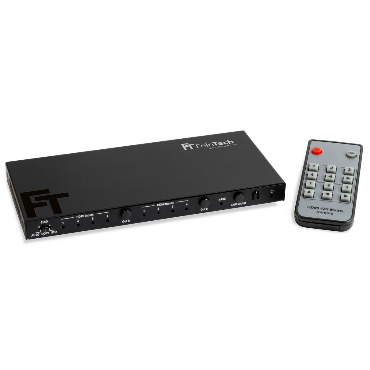 VAX04201 HDMI eARC Pass Matrix Switch 4x2 für Soundbar
