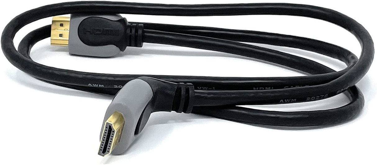 VMI20301 HDMI-Kabel 19pol., Winkel/Axial, 2,0m GV-Typ, vergoldet