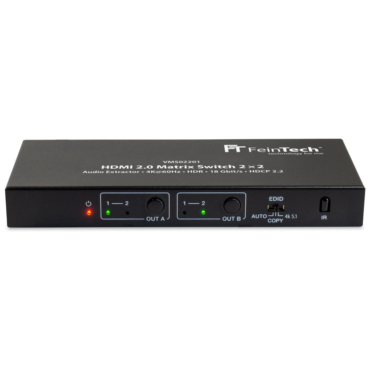 VMS02201 HDMI 2.0 Matrix Switch 2x2 mit Audio Extractor