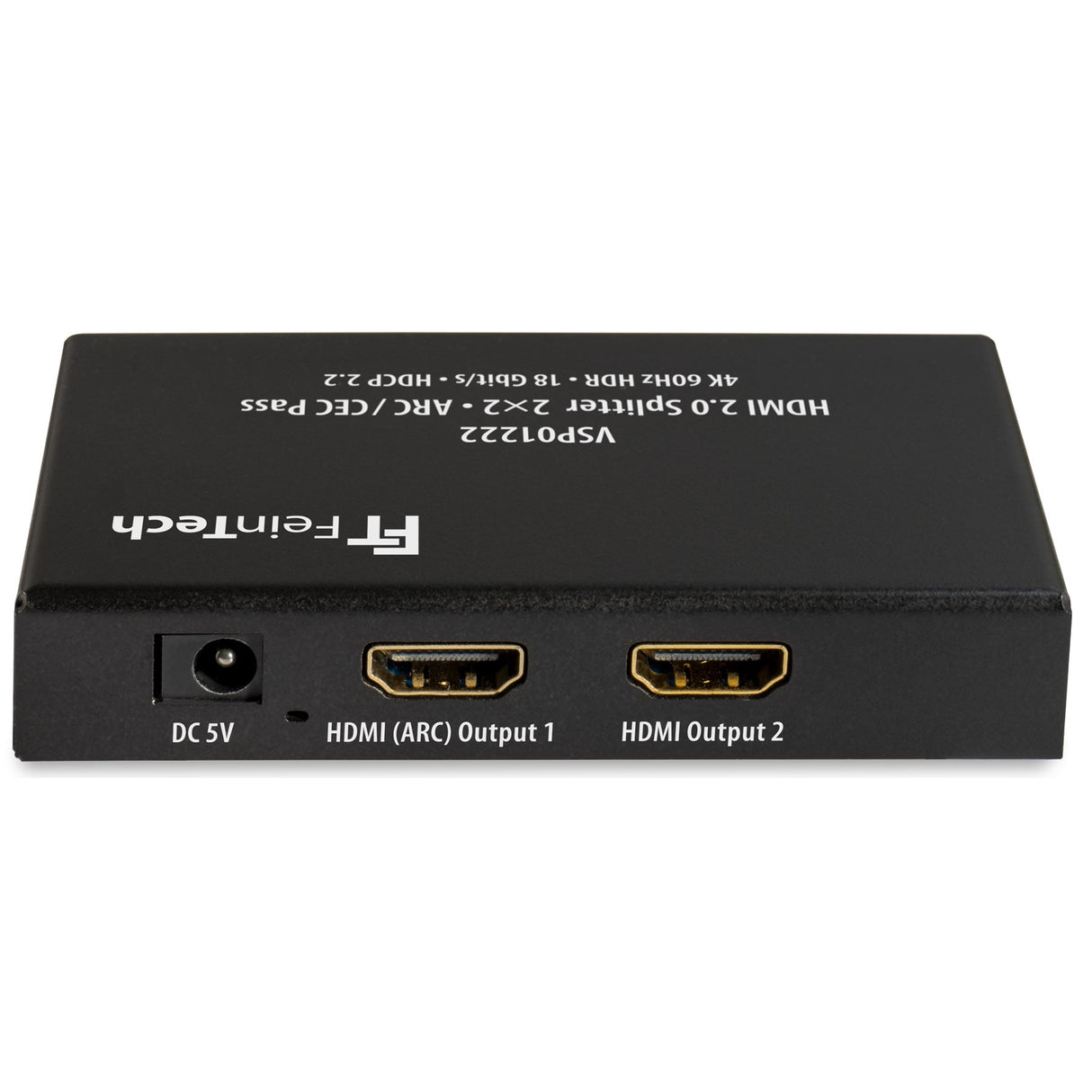 VSP01222 HDMI 2.0 Dual-Splitter 1x2 mit ARC Pass & Scaler