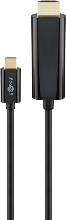 Goobay 77528 USB-C- HDMI Adapterkabel 4k60Hz | 1.80m | schwarz 1.8 m