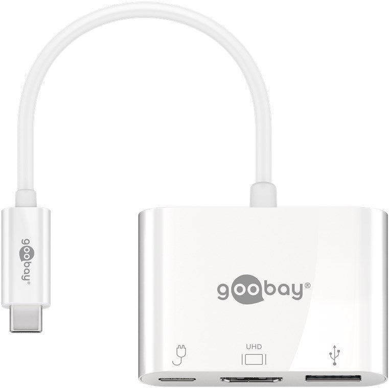 Goobay 62104 USB-C Multiport-Adapter HDMI | PD | weiß