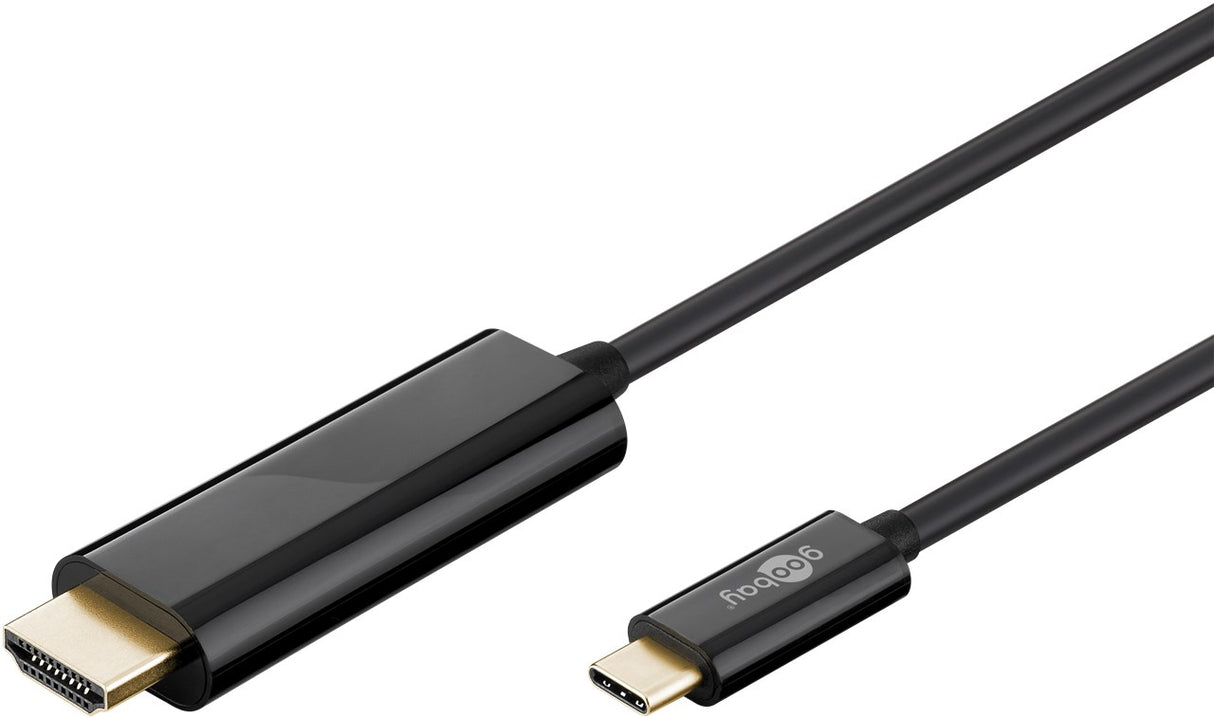 Goobay 77528 USB-C- HDMI Adapterkabel 4k60Hz | 1.80m | schwarz 1.8 m