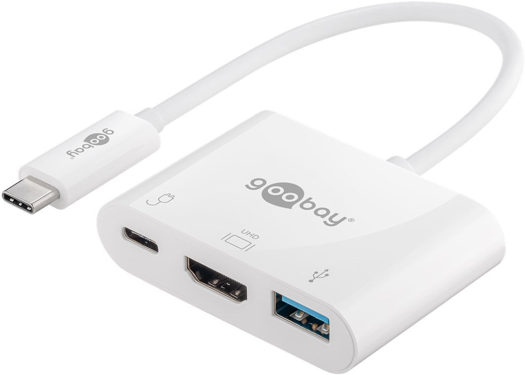 Goobay 62104 USB-C Multiport-Adapter HDMI | PD | weiß