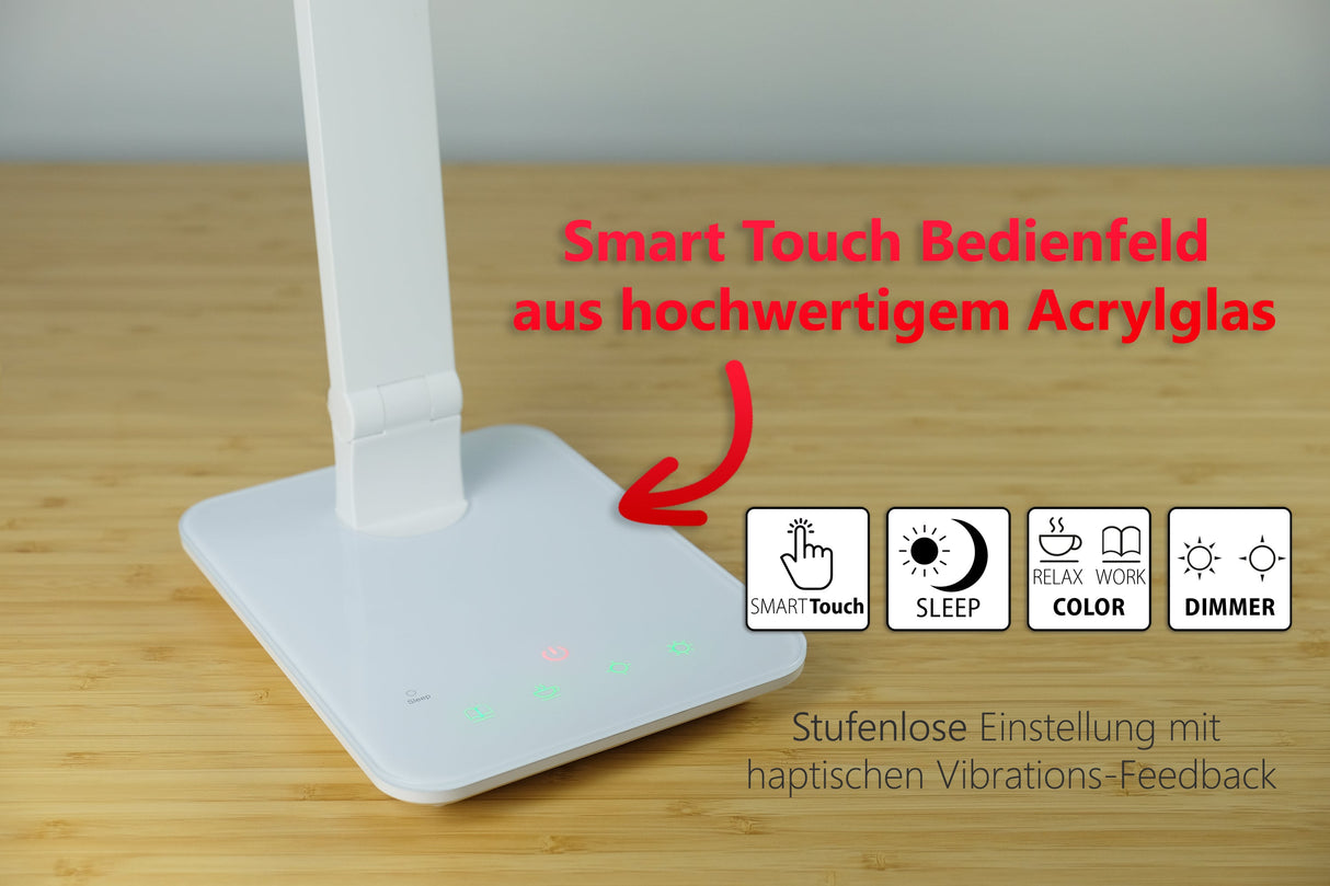 LTL00100 LED Schreibtischlampe mit USB und großer Leuchtfläche