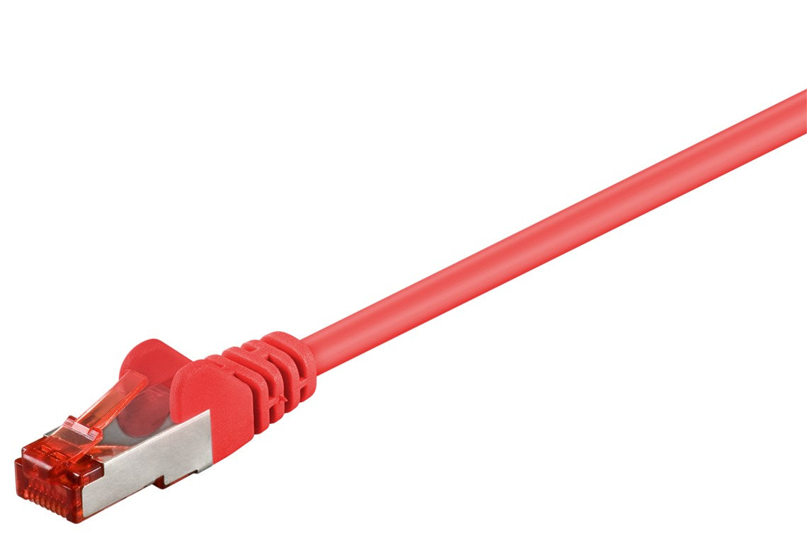 Goobay 95527 CAT 6 Patchkabel | S/FTP (PiMF) | rot | 7.5m | Kupferkaschierter Aluminiumleiter (CCA)