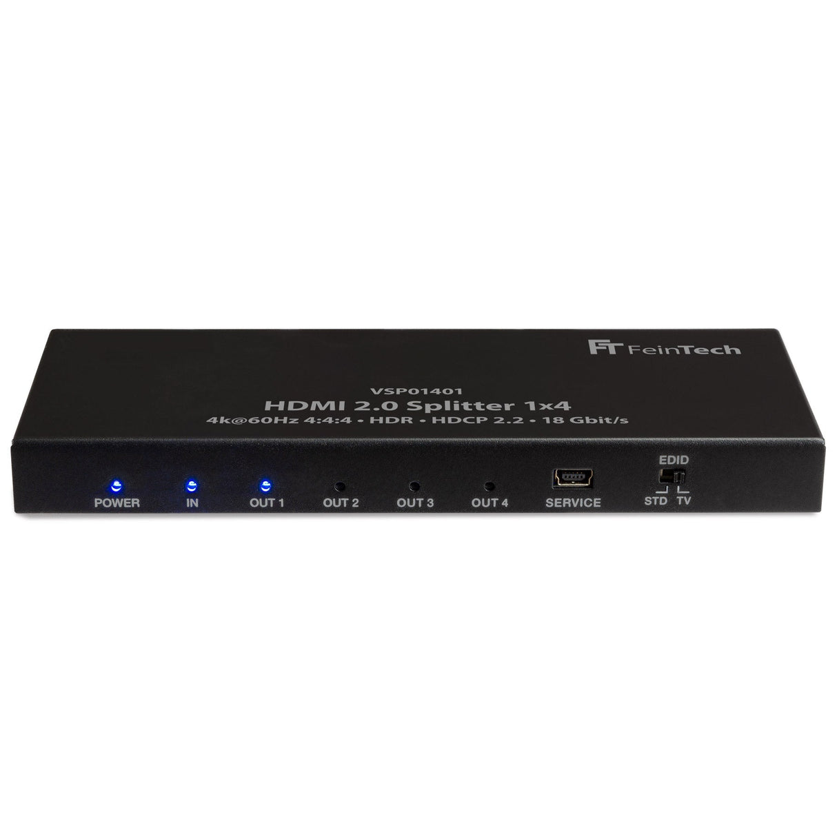 VSP01401 HDMI 2.0 Splitter 1 In 4 Out mit Downscaler
