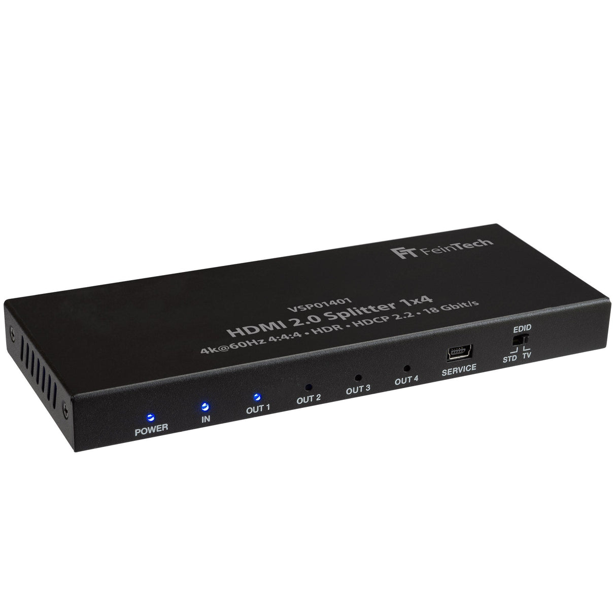 VSP01401 HDMI 2.0 Splitter 1 In 4 Out mit Downscaler