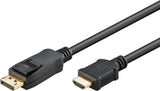 Goobay 64835 DisplayPort auf HDMI Adapterkabel DisplayPort-Stecker (1.2) > HDMI-Stecker (Typ A) (1.4) | 1m