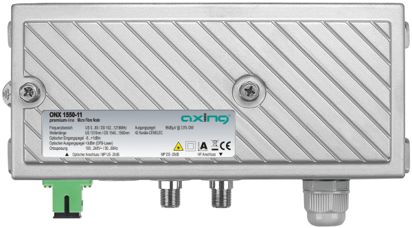 ONX 1550-11 Micro Fibre Node | 102…1218 MHz/5…85 MHz (1310 nm)