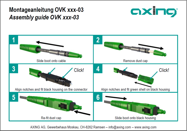 OVK 20-03 Vorkonfektioniertes optisches Kabel | 20 m