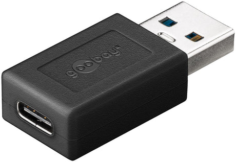 Goobay 45400 USB 3.0 SuperSpeed Adapter auf USB-C, schwarz USB-C-Buchse > USB 3.0-Stecker (Typ A)