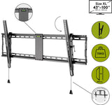 Goobay 49930 TV-Wandhalterung Pro TILT (XL) für Fernseher von 43-Zoll bis 100-Zoll (109-254 cm) | neigbar bis 70kg