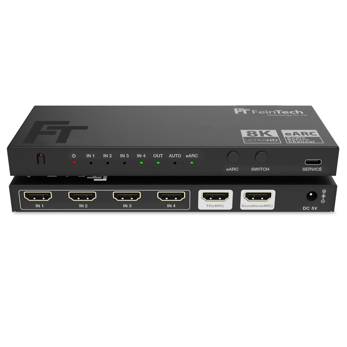 AX340 HDMI 2.1 Audio Extractor 4 In 1 Out + eARC-Soundbar | eARC-TV